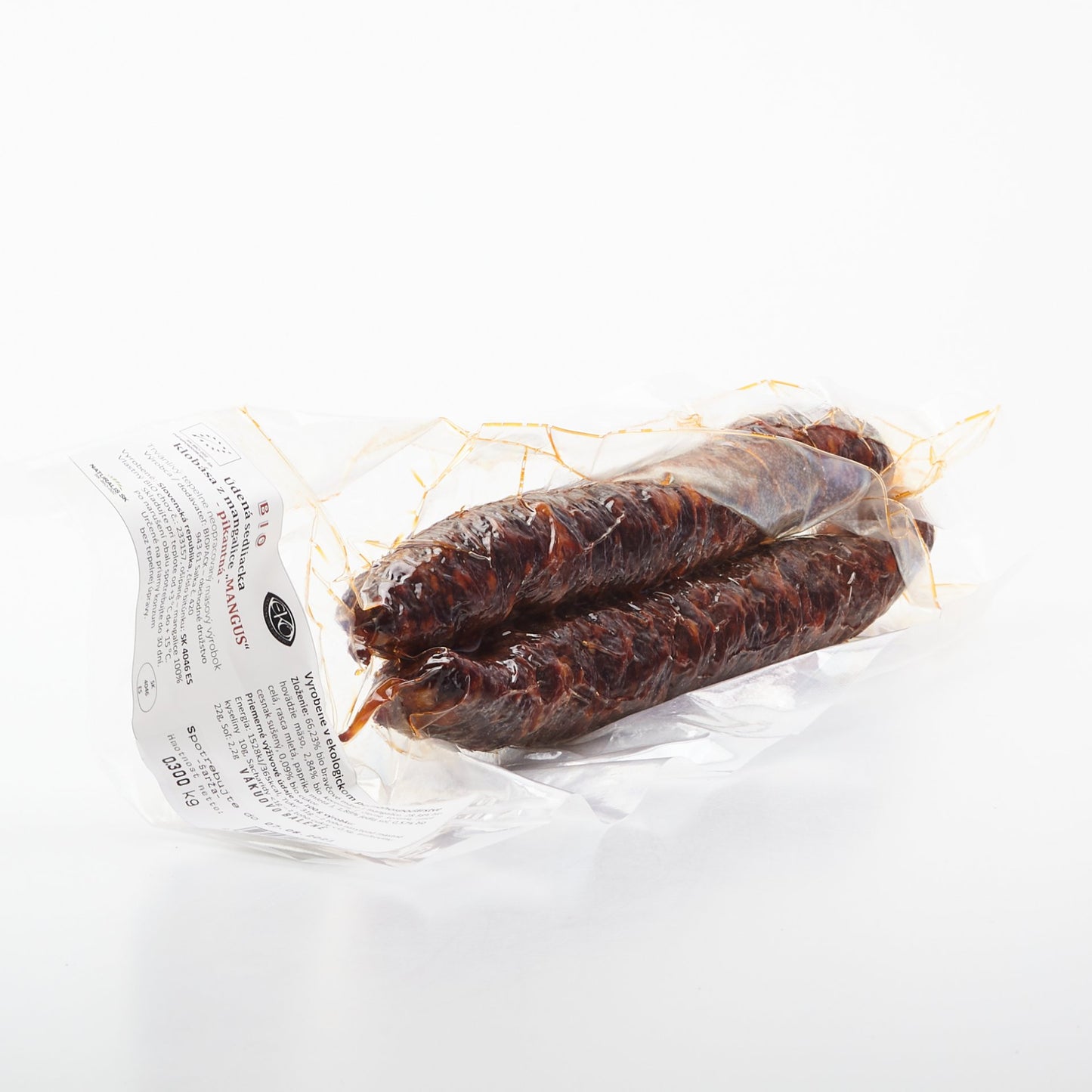 BIO Údená pikantná klobása mangus