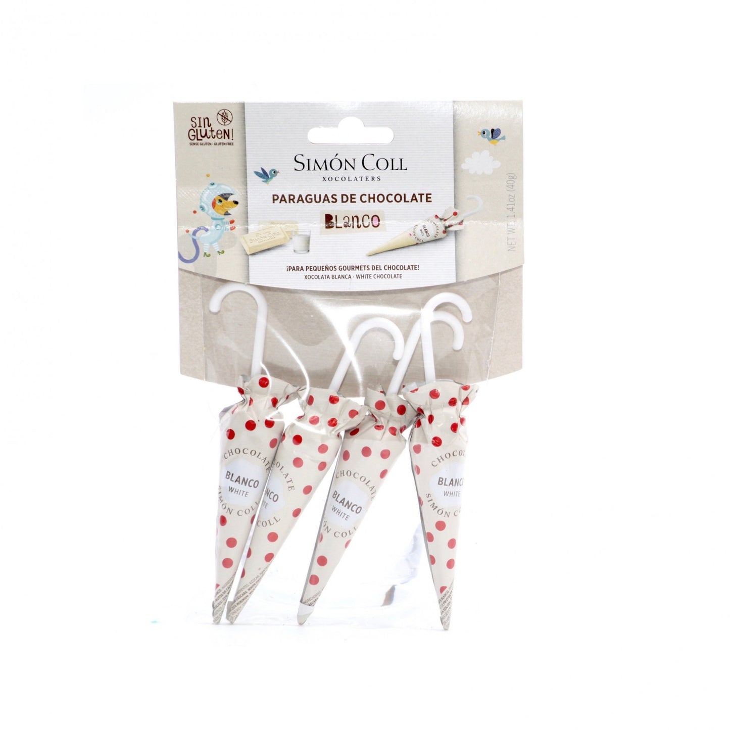 Dáždnik z bielej čokolády 40g