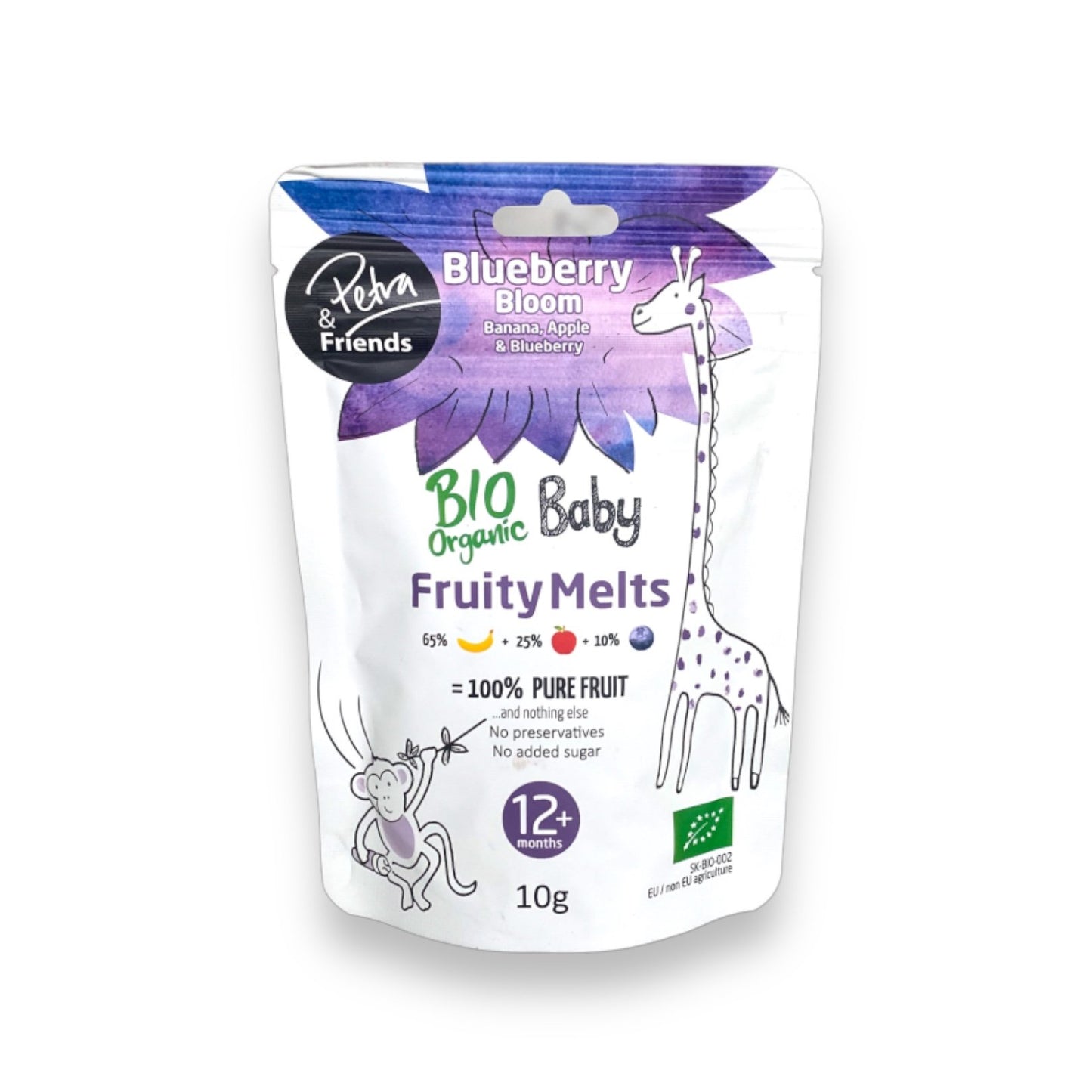 Organic Fruity Melts čučoriedka 10g