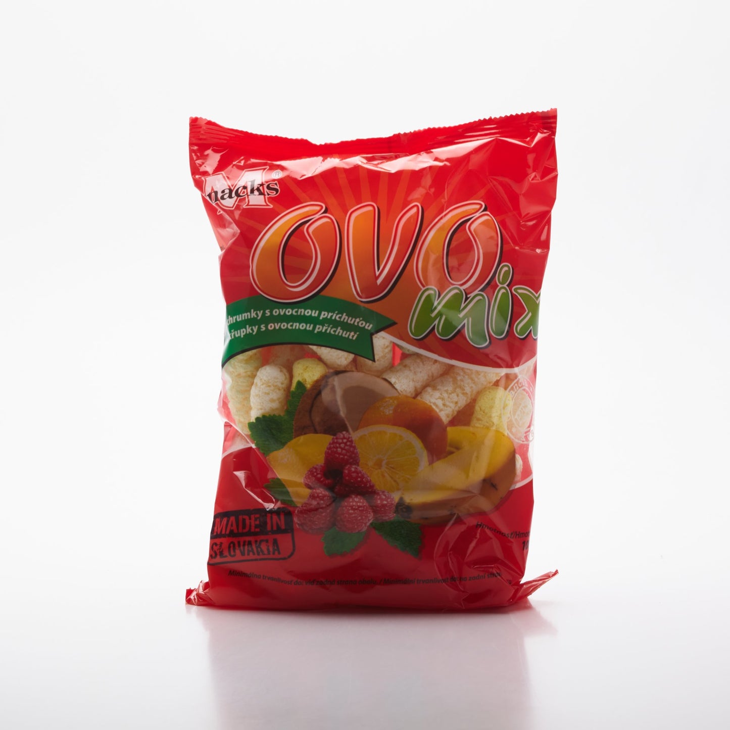 OvoMix kukuričné chrumky dražované 100g