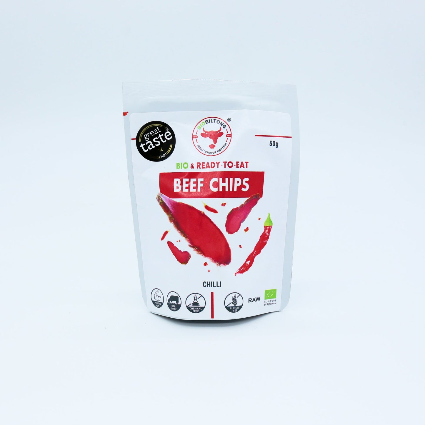 BIO Hovädzie Sušené Mäso - chilli 50g