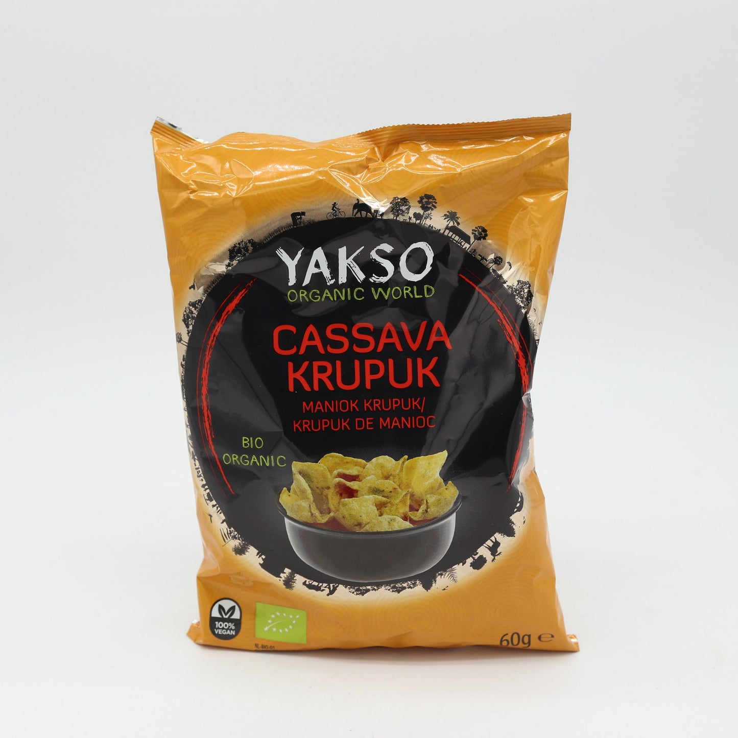 BIO Kasavové lupienky pikantné 60g