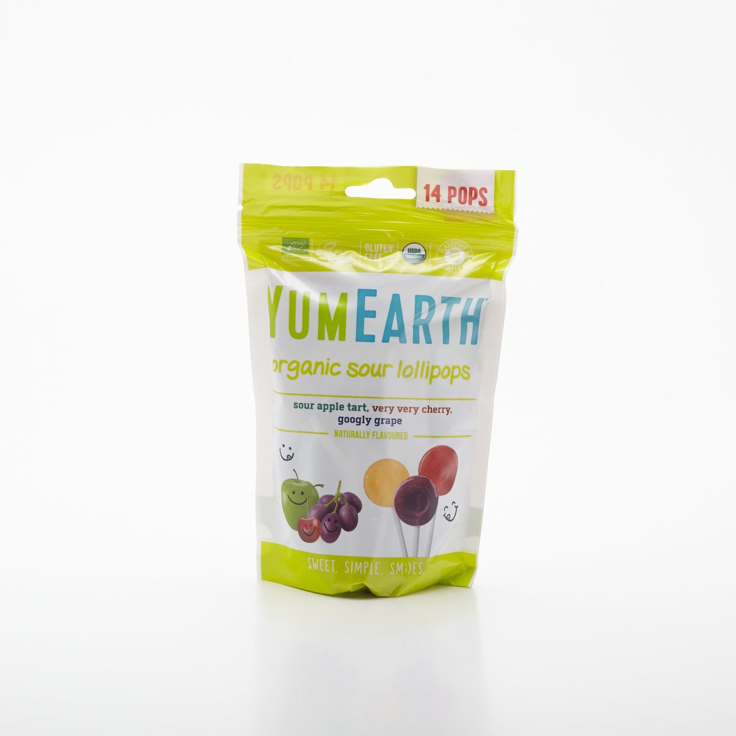 BIO ovocné lízanky YumEarth kyslé 85g