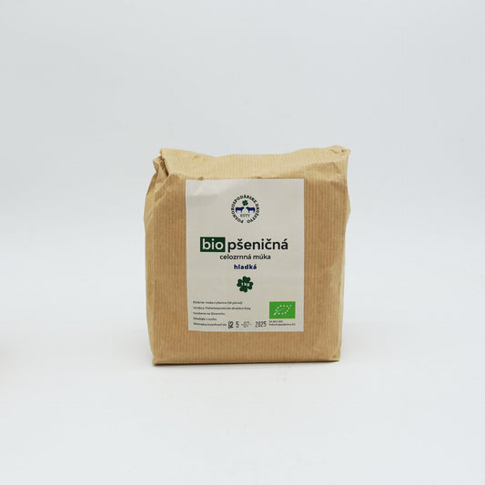 Bio pšeničná celozrnná múka hladká 1kg