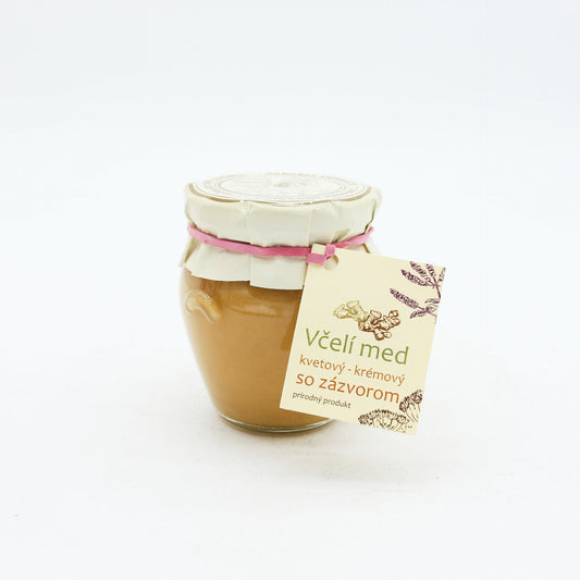 Krémový med s čerstvým zázvorom 250g