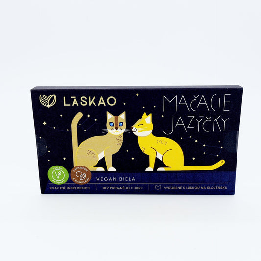 Mačacie jazýčky z bielej č.s kokosom 80g