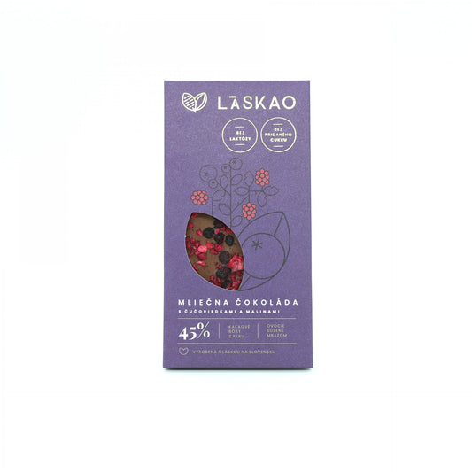 Mliečna čokoláda s čučoriedkami 75g