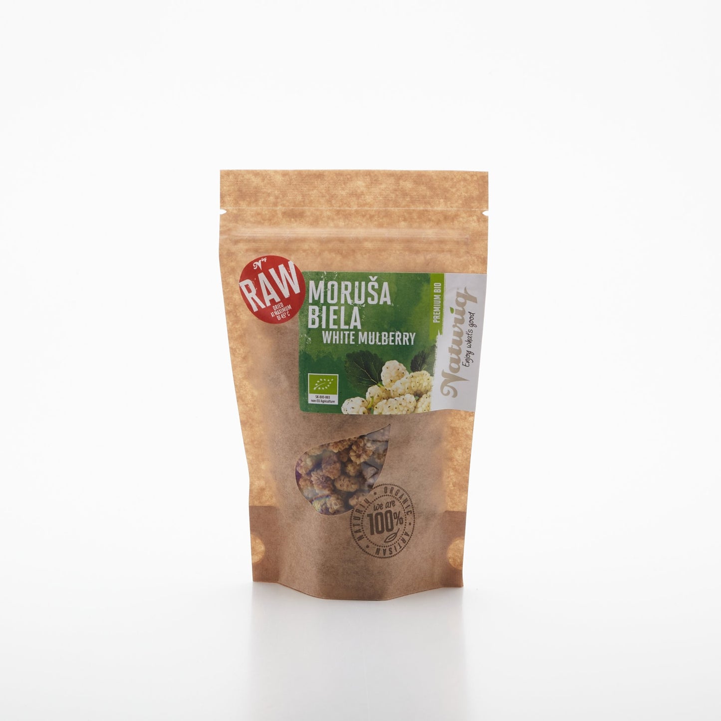 BIO Moruša biela sušená RAW Premium 100g