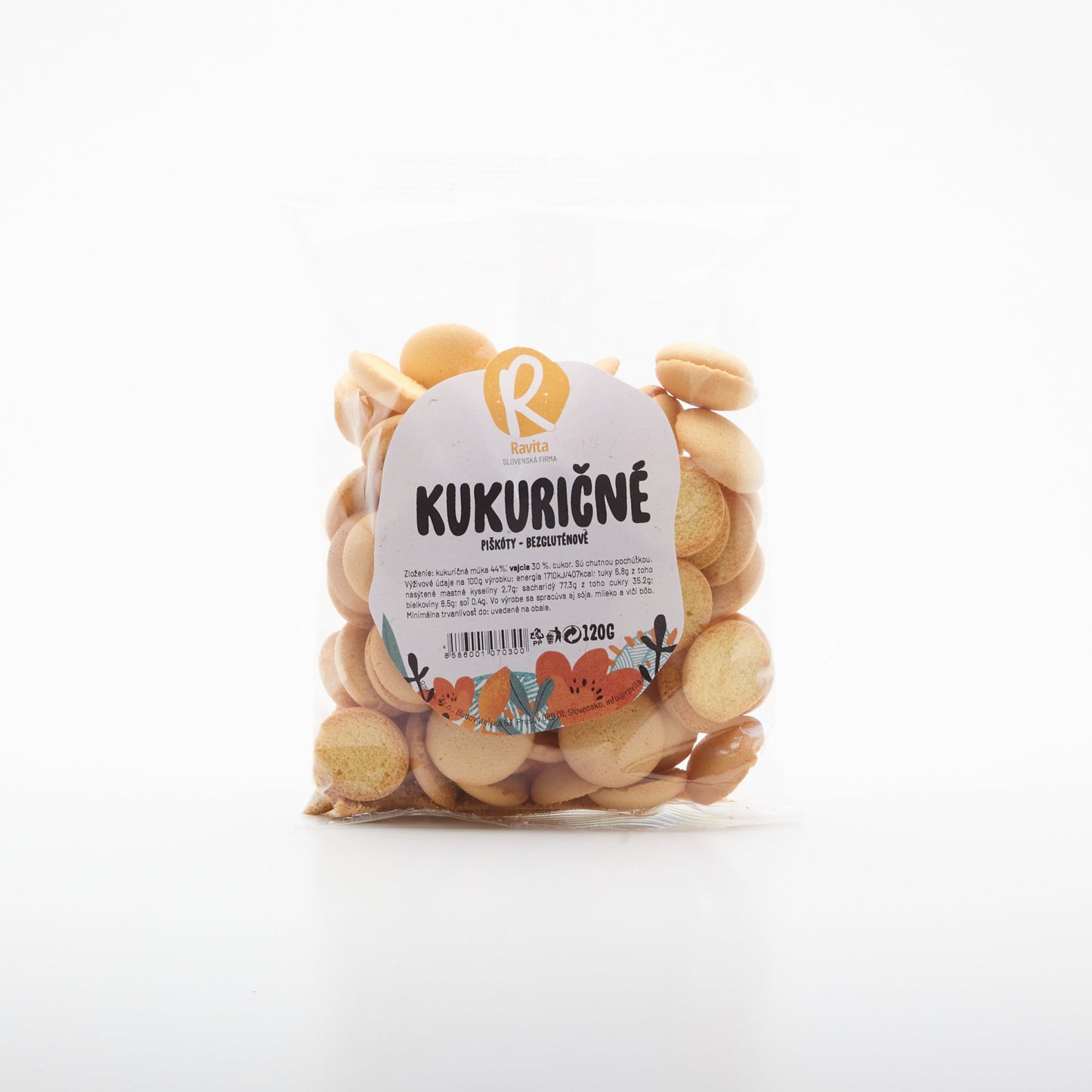 Piškóty kukuričné bezlepkové 120g