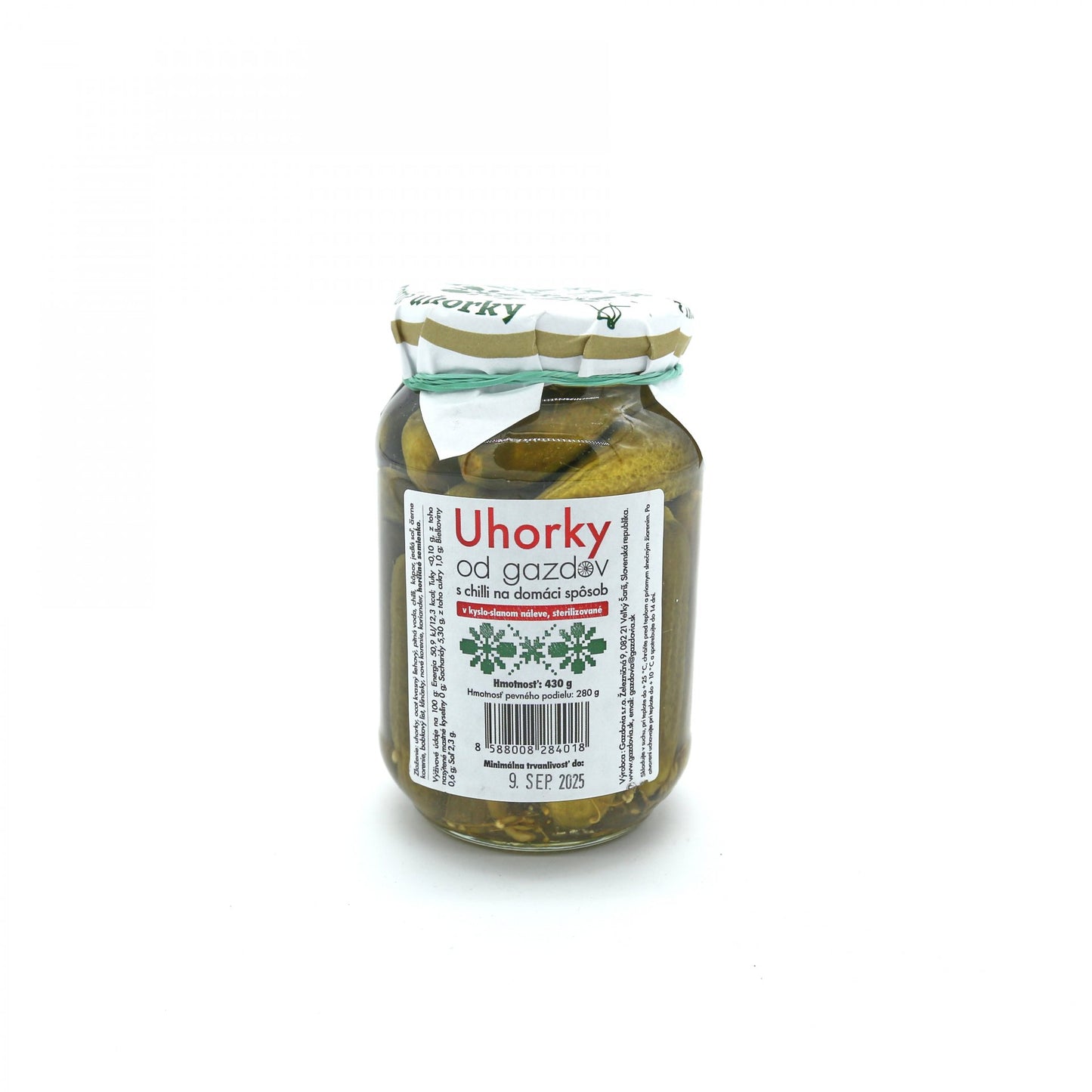 Uhorky s chilli od gazdov 430g