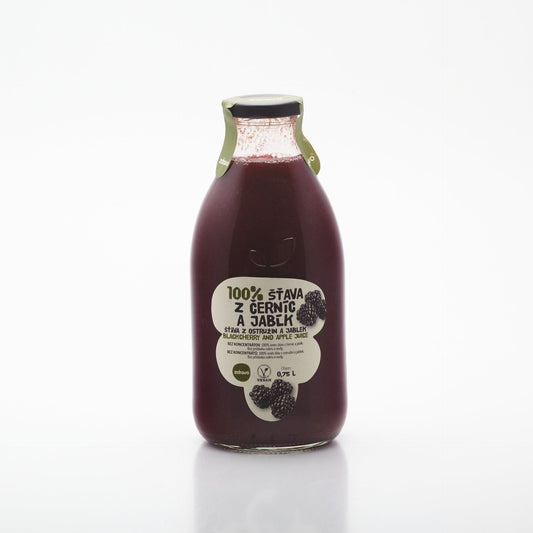 ZDRAVO šťava černica-jablko 100% 0,75l