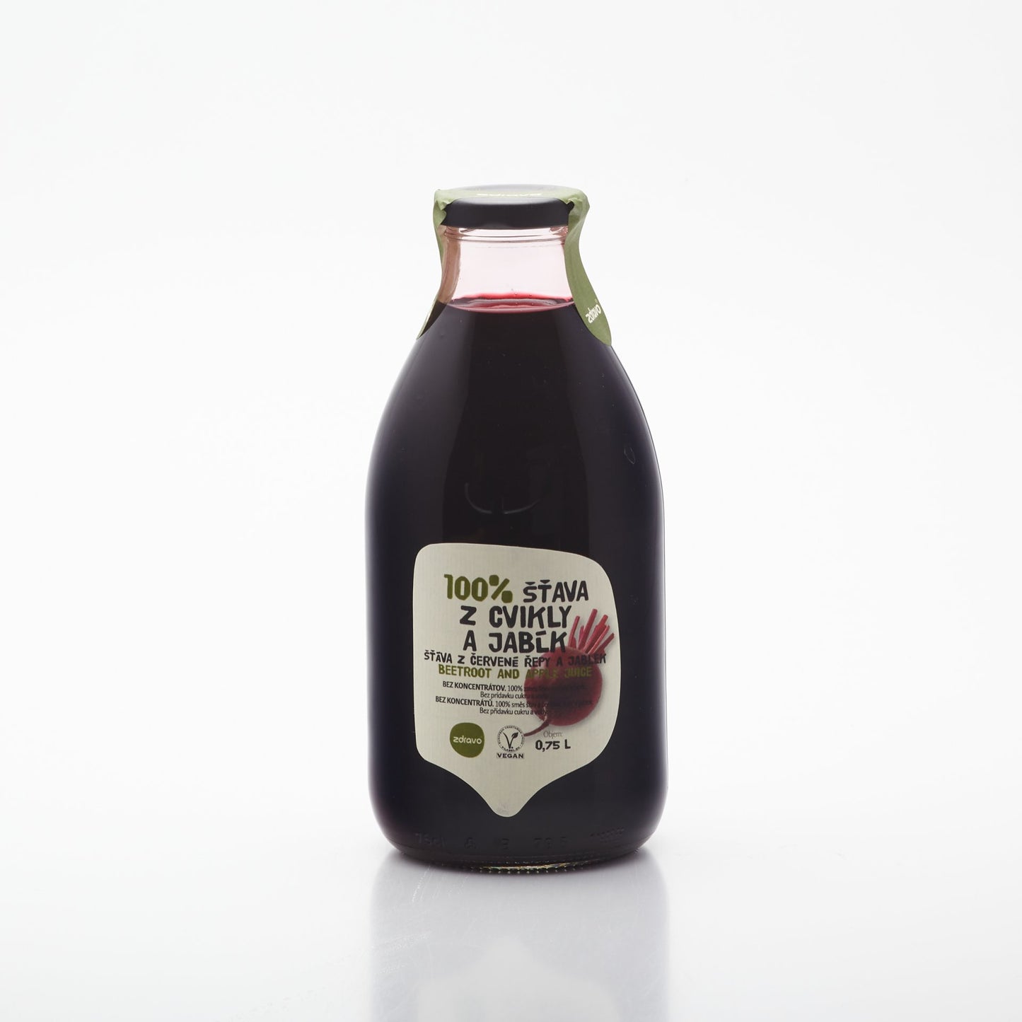 Zdravo šťava cvikla-jablko 100% 0,75l